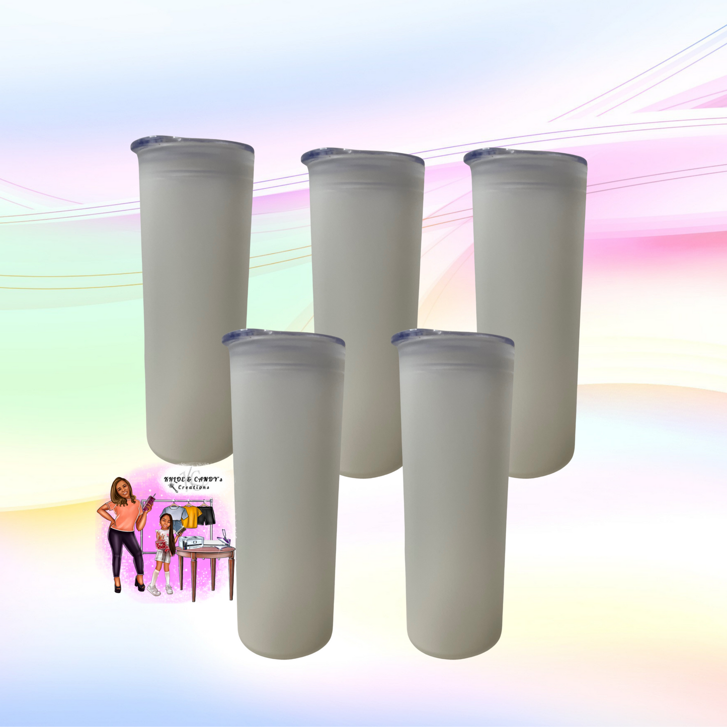 Sublimation Glass Tumblers Frosted & Clear